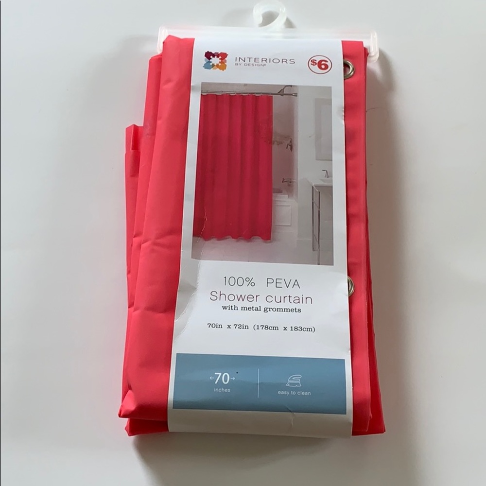 Pink shower curtain